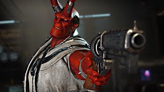 Injustice 2 ALL HELLBOY Intro Dialogues [upl. by Annovad]