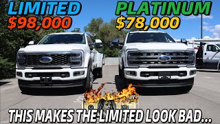 Redesigned Ford Super Duty Limited VS Platinum Why Is The Platinum So Much Nicer For 20k Less [upl. by Hebrew]