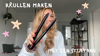 Krullen maken met een stijltang  TUTORIAL [upl. by Meyeroff]