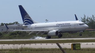 Drunk Landing Copa Airlines  Boeing 737700  HP1520CMP [upl. by Erdnaid]