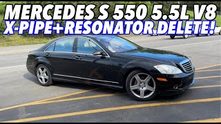 2008 Mercedes S 550 55L V8 w XPIPE amp RESONATOR DELETE [upl. by Slotnick74]