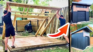 Complete DIY Shed Build in under 5 Minutes  FREE PLANS [upl. by Inor572]