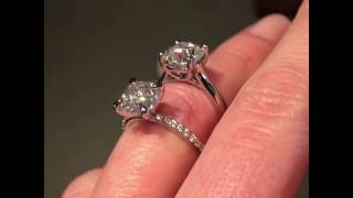 Colorless vs Near Colorless Moissanite Comparison [upl. by Anselmo999]