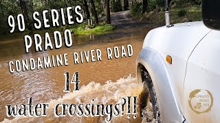 Condamine Gorge 4x4 Track 14 River Crossings In A 90 Series Prado [upl. by Ailuj243]