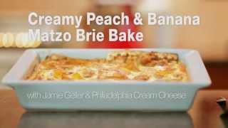 Creamy Peach amp Banana Matzo Brei Bake Kosher For Passover Recipe  Joy of Kosher [upl. by Maillliw]