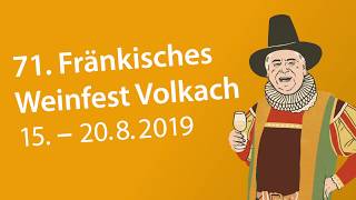 71 Fränkisches Weinfest Volkach 15  20 August 2019 [upl. by Aramoiz69]