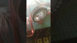 electronic fan motor  winding fan motor repairemotor winding electrical electricty shorts [upl. by Yenettirb847]