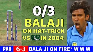 Thrilling Bowling 🔥 by Balaji vs Pakistan  Ind vs Pak 5th odi 2004  Lakshmipathy Balaji W W W 🔥😱 [upl. by Byers]