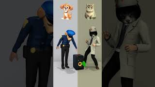 Which animal do you like more Police dog and doctor catshorts skibiditoilet [upl. by Ressler]