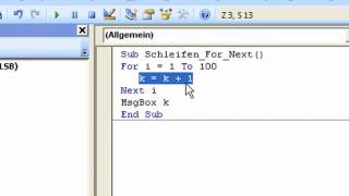 Excel VBA For Next Schleifen Teil 1 [upl. by Enelehcim179]