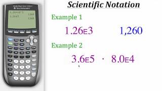 TI Calculator Tutorial Scientific Notation [upl. by Clementina]