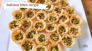 Baklava Recipe Mini Turkish Baklava بغلاوه Eid Recipes By Mazar Cuisine Baglawa [upl. by Domini]