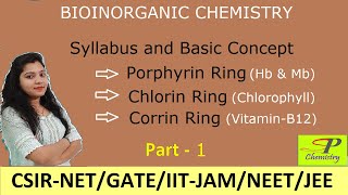 Porphyrin Ring  Chlorin Ring  Corrin Rings  Syllabus  Bioinorganic Chemistry Part1 [upl. by Hartman]