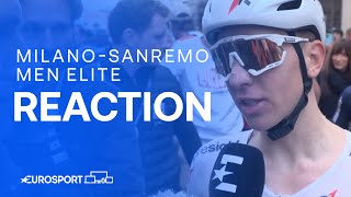 quotOne of the EASIEST races EVERquot 😳  Riders react to a THRILLING finish at MilanoSanremo 2024 🎥 [upl. by Tloh294]