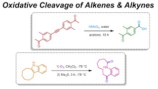 Oxidative Cleavage of Alkenes amp Alkynes  KMnO4 amp Ozonolysis IOC 27 [upl. by Hsizan576]