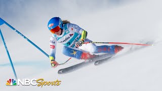 Mikaela Shiffrin takes third again in St Moritz World Cup superG  NBC Sports [upl. by Fujio585]