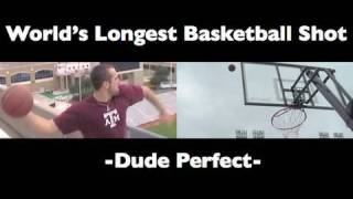 Worlds Longest Basketball Shot  Dude Perfect [upl. by Llecrup996]