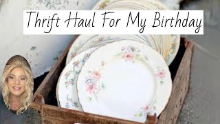 Cottage Thrift Haul Birthday Edition [upl. by Ynotna57]