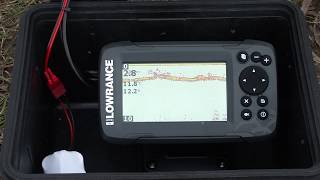 Baitboatpl  Przykładowy test echosondy LOWRANCE HOOK2 4X przerobionej na bezprzewodową [upl. by Clive560]