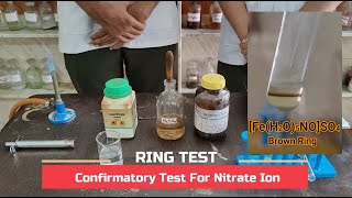 Ring Test  Confirmatory test for the presence of nitrate ion [upl. by Gildus443]