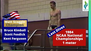 1984 Men 1 meter springboard diving NCAA Diving Championships Cleveland State University [upl. by Barrada]