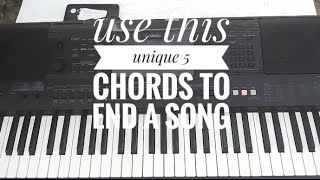 learn how to end a song using this 5 gospel 36251 passing chords viral piano keyboard chords [upl. by Mays790]