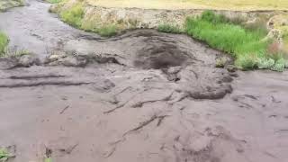 Drone captures INSANE DEBRIS FLOW off Pine Gulch Fire burn scar Colorado [upl. by Sibbie500]