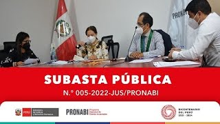 SUBASTA PÚBLICA N° 0052022JUSPRONABI [upl. by Lenneuq]