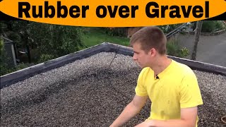 Weston  Installing a Rubber roof over gravel roof Fast and easy Ridgefield [upl. by Azmuh]