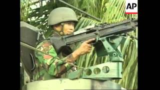 Firefight between Indonesian army and rebels [upl. by Goer343]