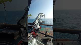 SECURING PIPELINE TO THE PONTOON trending offshorevessel pontoon safetyfirst offshore amazing [upl. by Ycniuq]