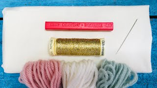 The start of a slow stitching project easy beginner slow stitching ideas [upl. by Akiemahs]