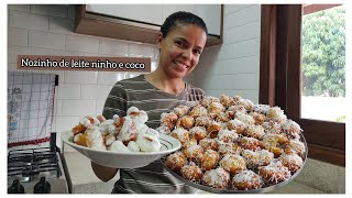 Você nunca comeu um pãozinho caseiro tão Gostoso como esse Nozinho de leite ninho e coco 😋 [upl. by Pogue]