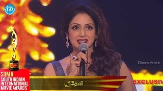 Sri Devi Speech for Tamil Fans  SIIMA 2014 Awards [upl. by Liagibba805]