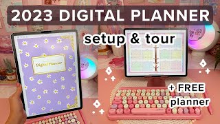 My Digital Planner 2023 ✨ iPad Planner set up amp tour  FREE planner [upl. by Akerdna]