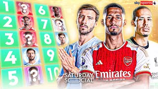 Ranking the 10 BEST centrebacks in the Premier League right now… 🔥  Saturday Social [upl. by Kcirderfla]