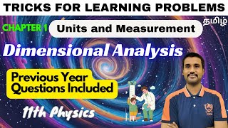 Dimensional Analysis amp Formula  Class 11  Units and Measurements  PHYSICS derivation Tamil [upl. by Amado]