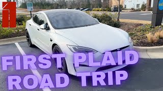 Plaid Model S Road Trip  Vacation  Part 1 [upl. by Enirod]