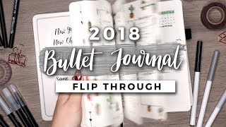 My 2018 Bullet Journal Flip Through  A YEAR IN MY JOURNAL [upl. by Leunamesoj]