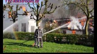 Grote brand in woonboederij Achtersloot IJsselstein [upl. by Islek]