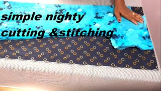 Very simple nighty cutting  nighty cutting and stitching in Malayalam [upl. by Otiv]