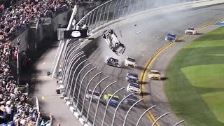 2020 Daytona 500 FinishRyan Newman Crash View From The Stands [upl. by Siroval]