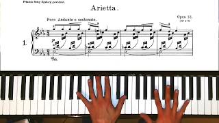 Grieg  Arietta in E flat Major Lyric piece no 1 Op 12 no 1 [upl. by Dianthe]