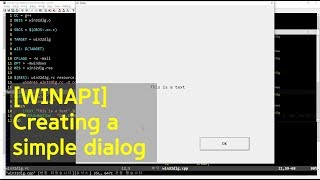 WinAPI Windows Programming using CC  Create a simple dialog [upl. by Ddot73]