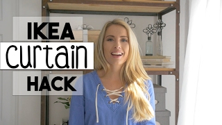 DIY DECOR IKEA Curtain HACK  DIY Curtain  No Sew Hem [upl. by Dace]