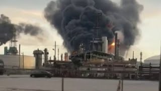 2 people injured in BP refinery fire near Toledo [upl. by Salba]