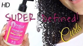 Wash n Go with Mielle Organics Honey amp Ginger Styling Gel  Super Defined Curls  Tia Kirby [upl. by Reehsab28]