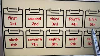 Ordinal Numbers Song  1st  10th  Date [upl. by Brott]