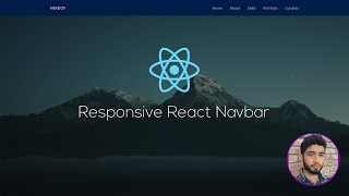 React navbar Tutorial Responsive Animated [upl. by Nerat950]