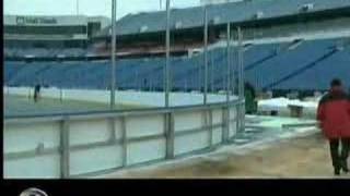 Constructing the Rink for the 2008 NHL Winter Classic game [upl. by Limay542]